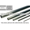 TUBE CARBONE 5x3x2000mm peint noir uni mat